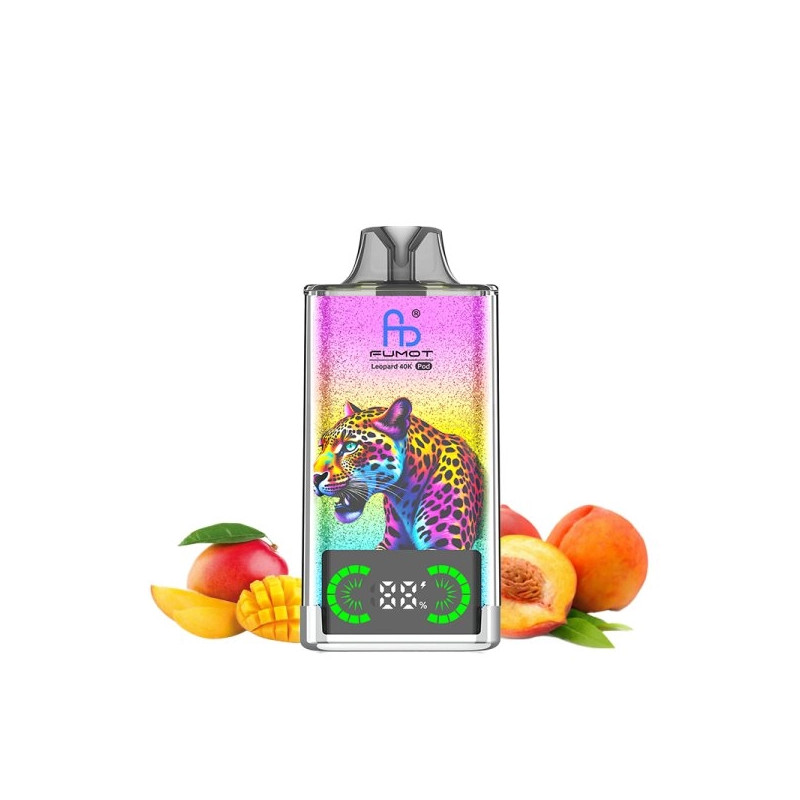 Peach Mango - Leopard 40K Refillable 40000 Puffs 20mg - Fumot