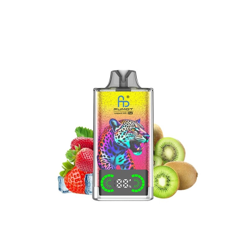 Strawberry Kiwi - Leopard 40K Refillable 40000 Puffs 20mg - Fumot