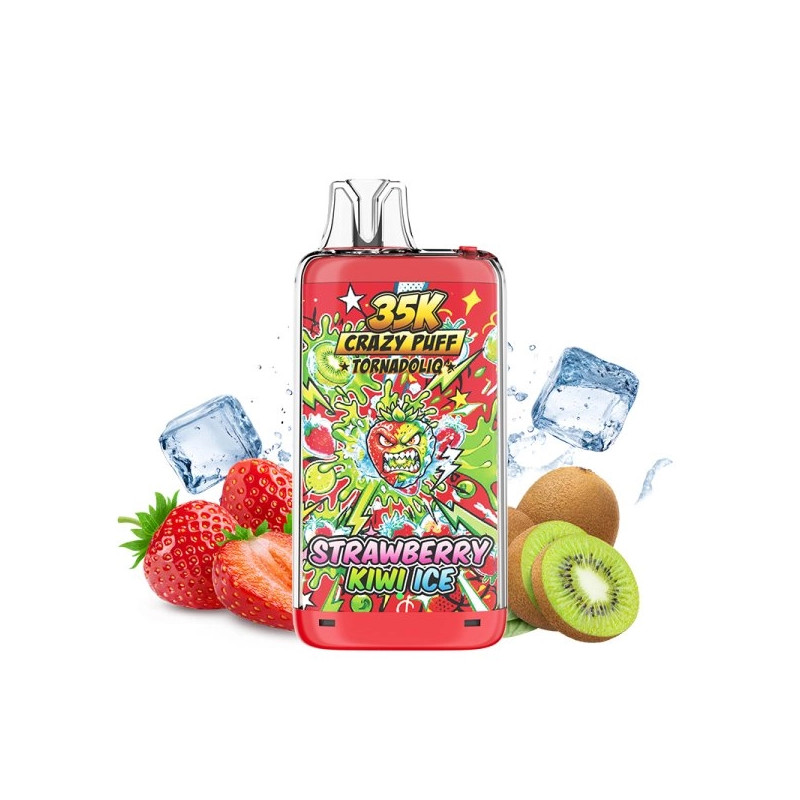 Strawberry Kiwi Ice - Crazy Puff - 35K - 1100mAh - 20ml / 20mg - Tornadoliq