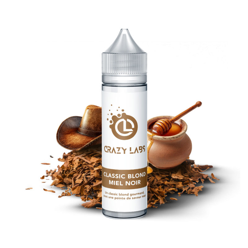 Classic Blond Miel Noir - ShortFill - Crazy Labs - MG Vape - ZHC 50 ml