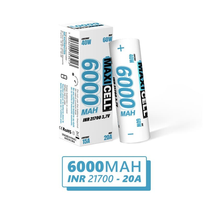Accu 21700 20A 6000mAh - Maxi Cell