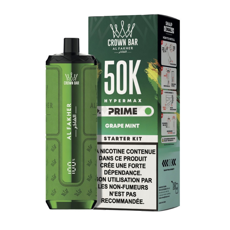 Grape Mint Al Fakher 50K Hypermax Prime 6 mg