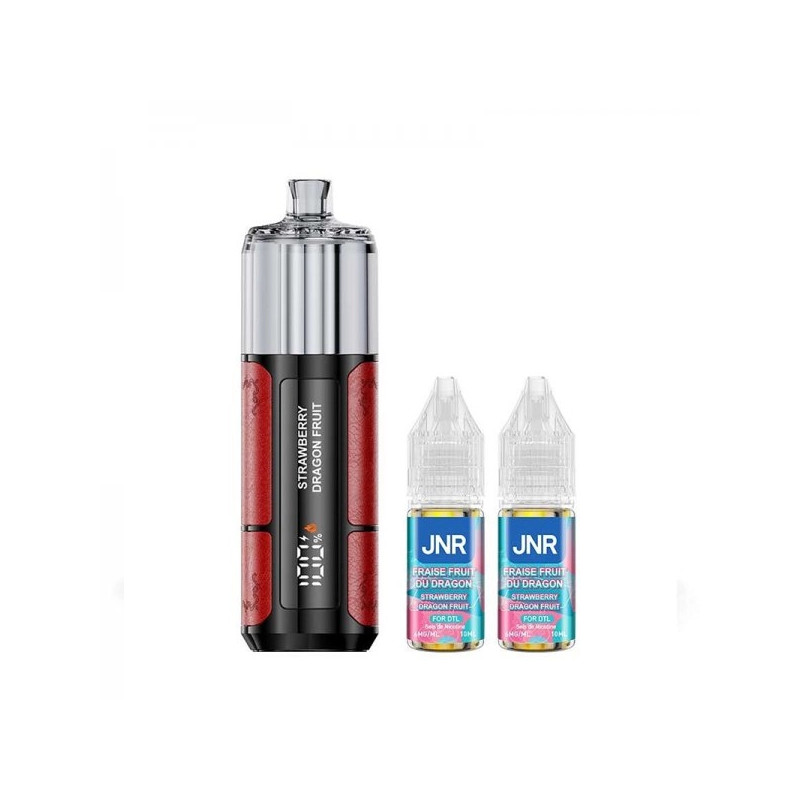 Strawberry Dragon Fruit - Shisha Pro 39K avec 2 E-liquides - 1100mAh - 20ml / 20mg - JNR