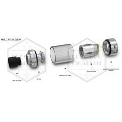 Clearomiseur Melo RT25 - Eleaf - Pièces détachées