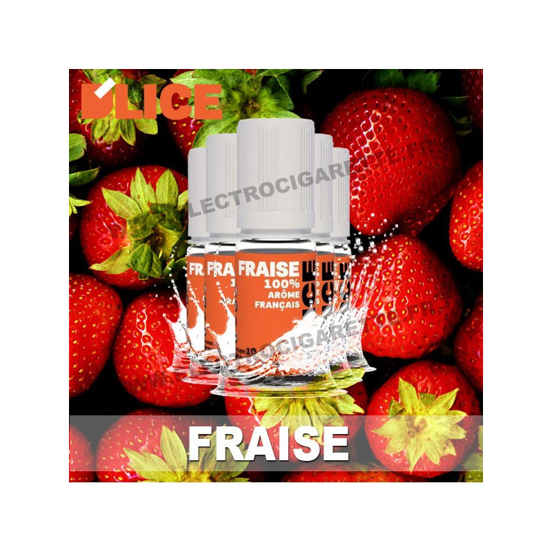 Pack 5 flacons 10 ml Fraise - D'Lice