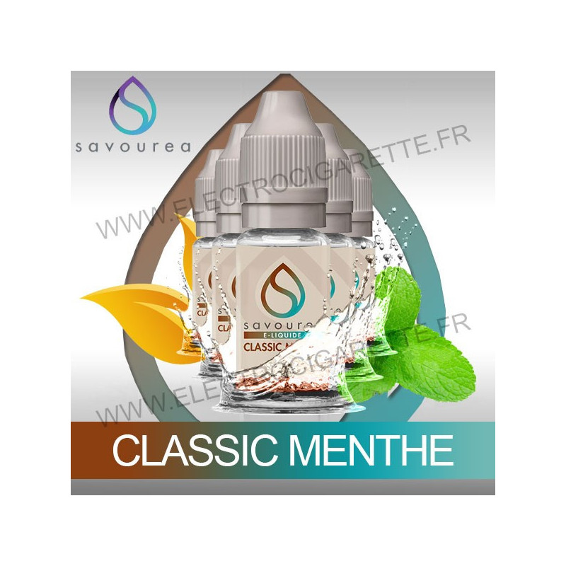 Pack 5 flacons 10 ml Classic Menthe - Savourea