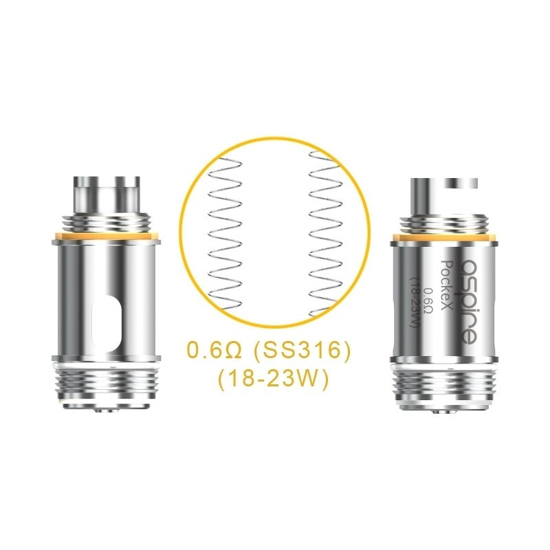 RésistanceS PockeX 0.6 ohm - Aspire