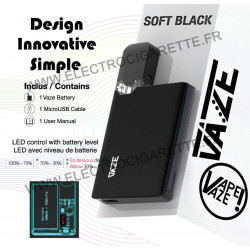 Batterie Vaze Pod Soft Black - Cigarette électronique avec pod rechargeable