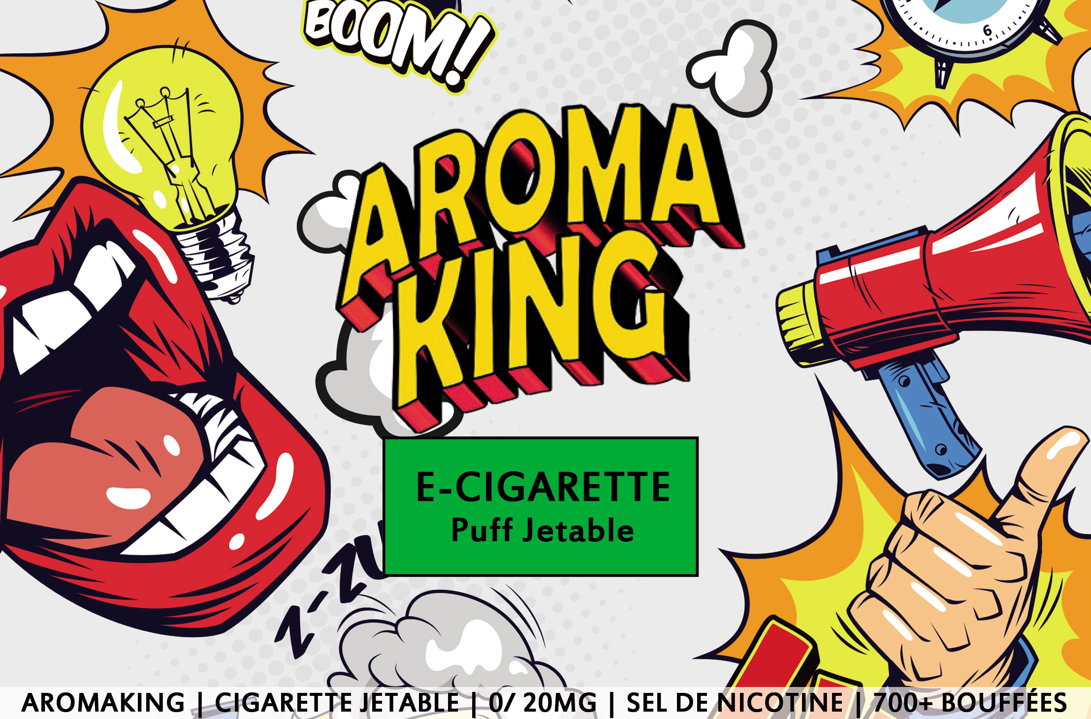 Puff Aroma King Blueberry Bubblegum - Chewing-gum aux myrtilles, une gamme de cigarette jetable avec plus de 20 saveurs