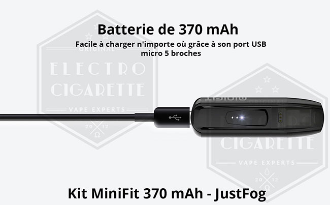 Kit MiniFit 370 mAh JustFog - Chargement du produit