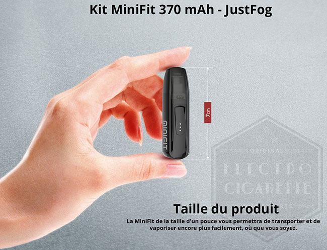 Kit MiniFit 370 mAh JustFog - Taille du produit