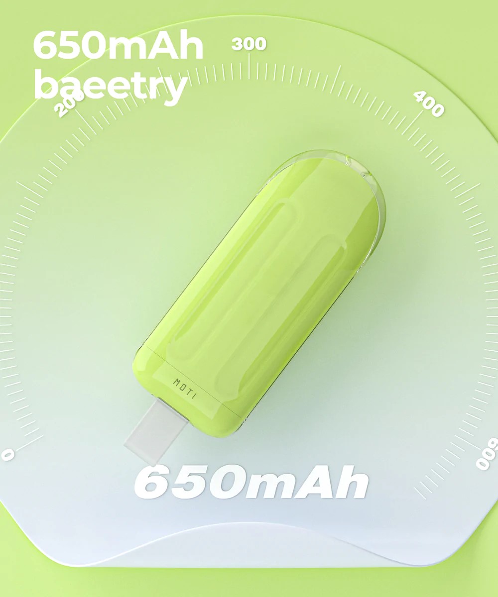 Puff Moti Pop Strawberry Ice Cream, une autonomie de 650 mAh