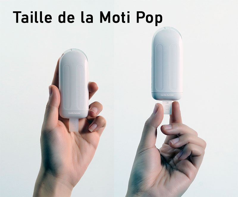 Puff Moti Pop Strawberry Ice Cream, un format de batonnet de glace