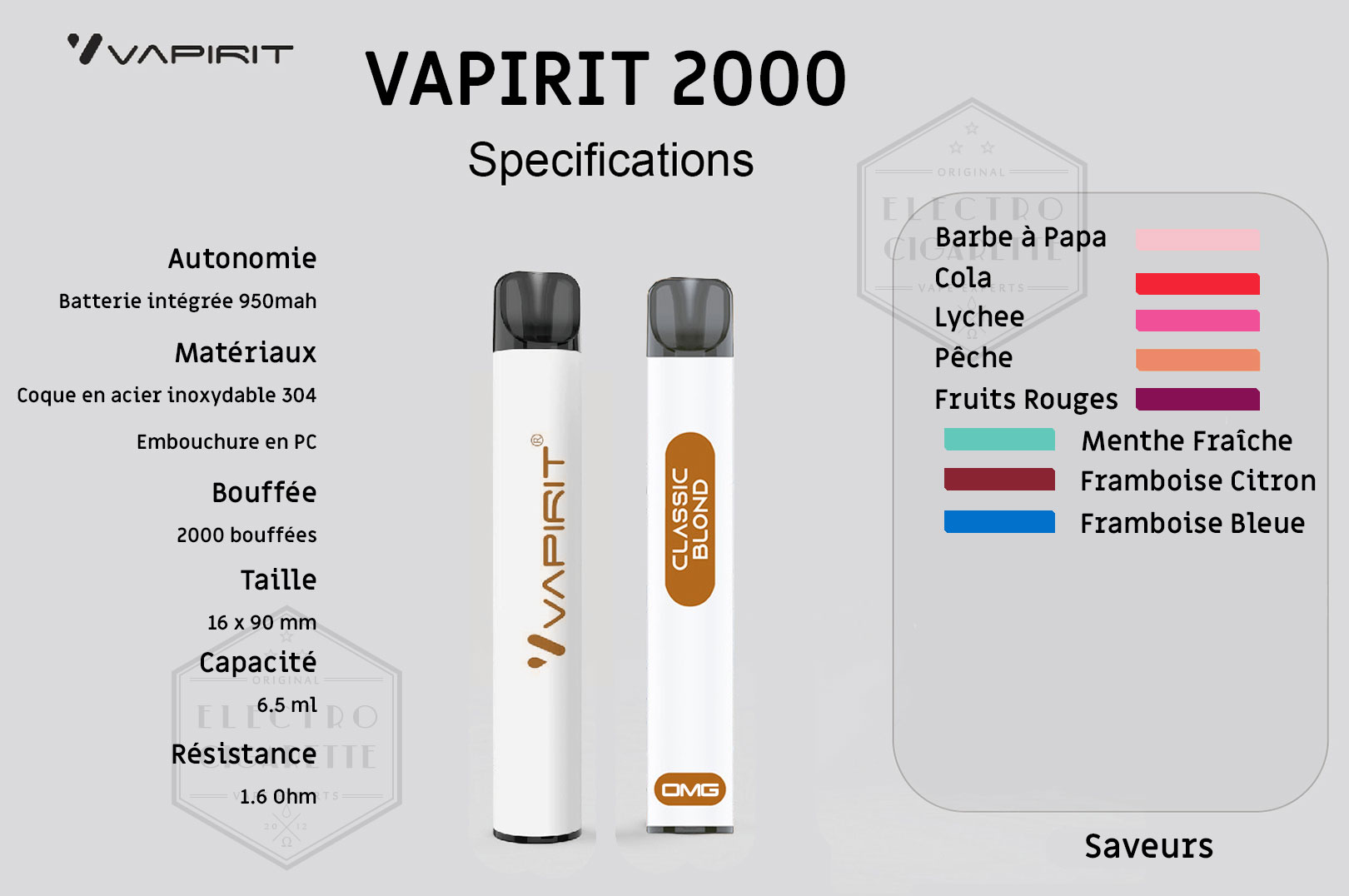 Vapirit 2000 Cola 2000 Taffs, découvrez infos sur le produit