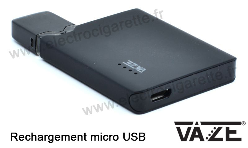 Cigarette electornique Vaze Pearl White, rechargement micro-USB