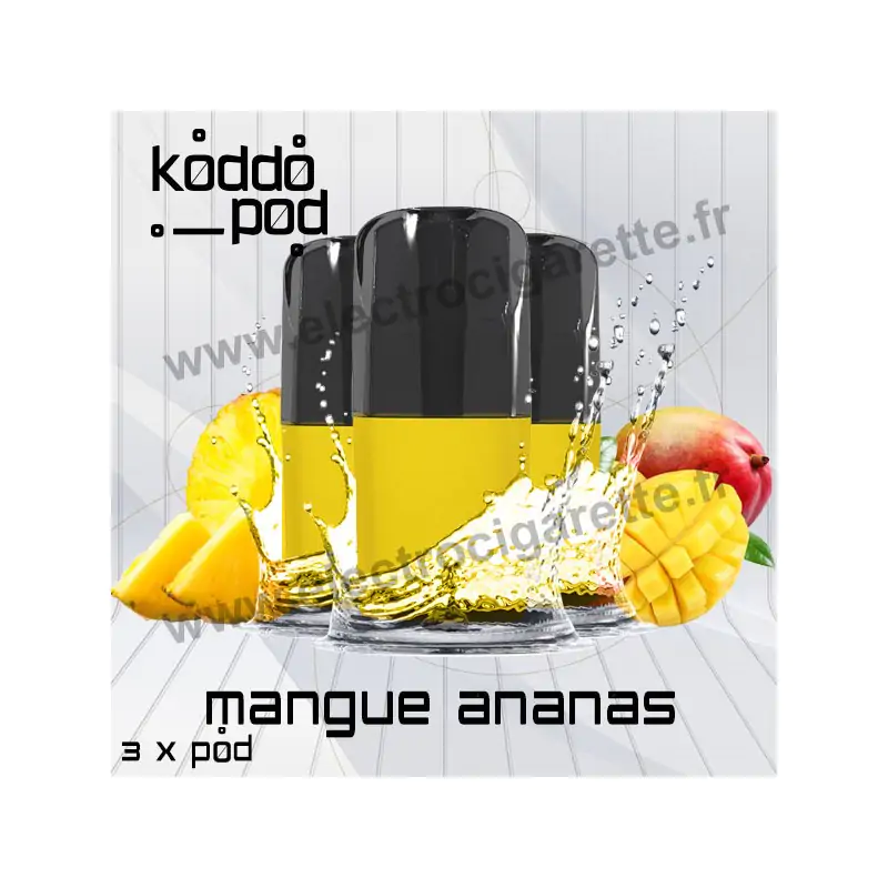 Mangue Ananas - 3 x Pods Nano - KoddoPod Nano - Nouvelle cartouche