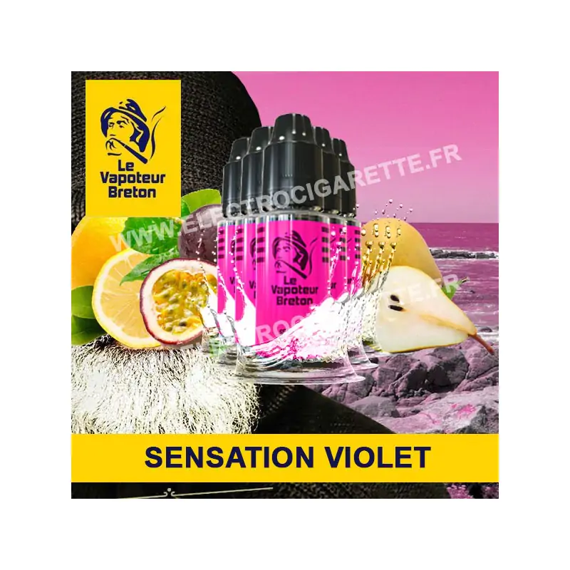 Pack de 5 x Violet - Sensation - Le Vapoteur Breton - 10 ml