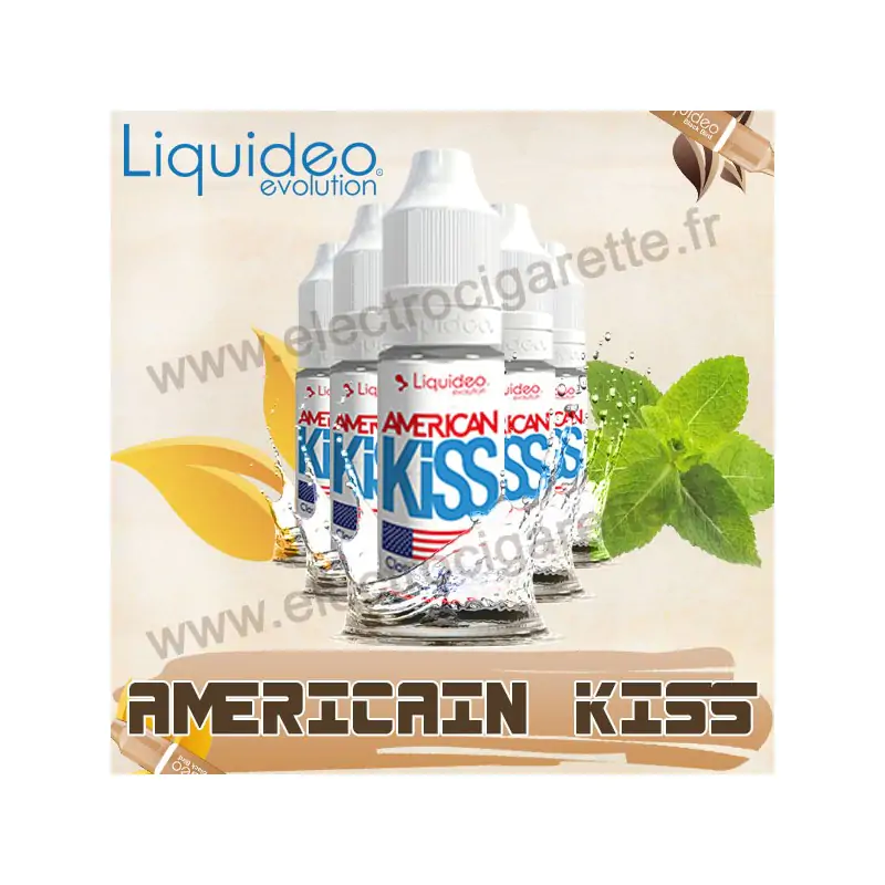 5 flacons American Kiss - Liquideo