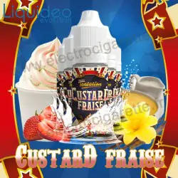 5 x 10 ml Custard Fraise - Tentation - Liquideo