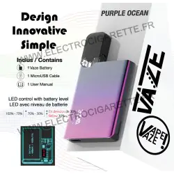 Batterie Vaze Pod Purple Ocean - Cigarette électronique avec pod rechargeable