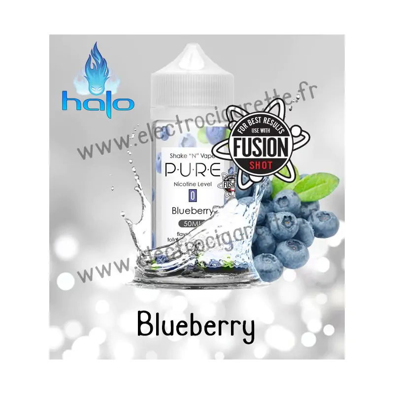 Blueberry - Pure - Halo Shake n Vape - ZHC 50ml