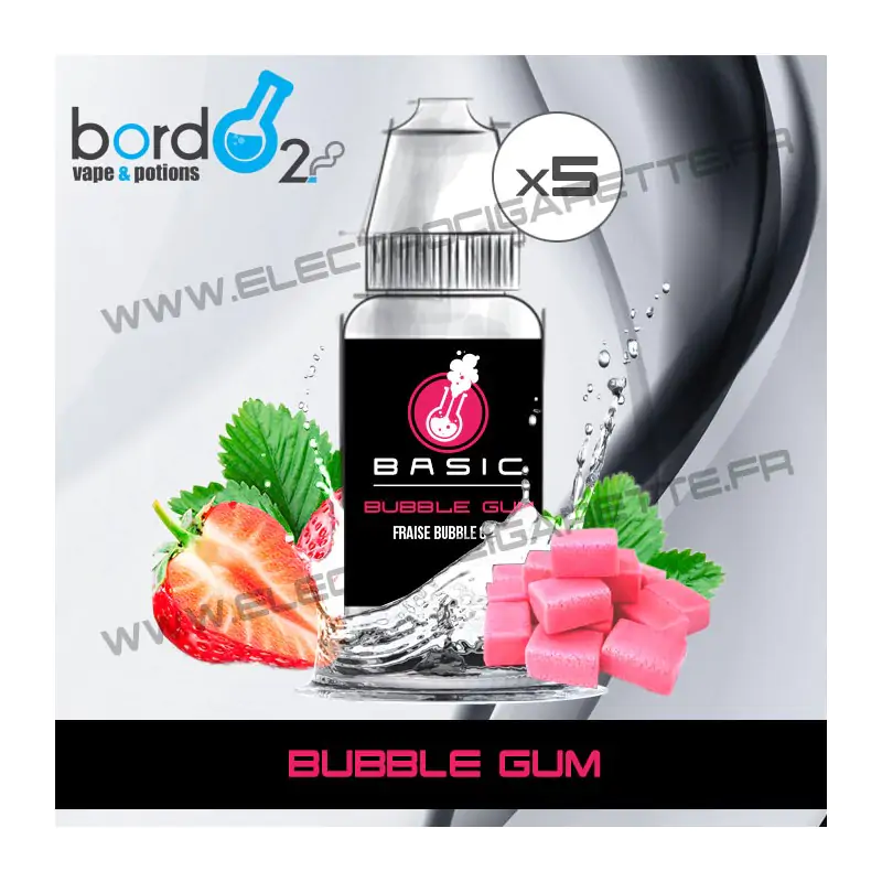 Pack de 5 x Bubble Gum - Basic - Bordo2