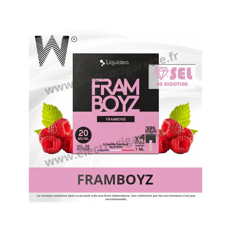 Framboyz - 4 x Pod 1ml - Wpod Liquideo