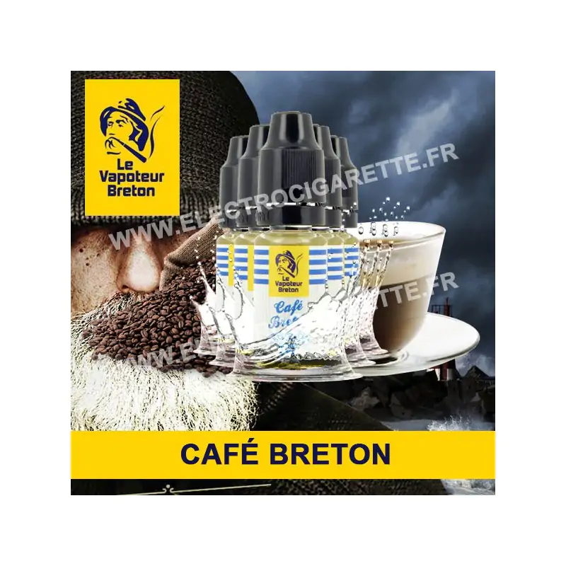 Pack de 5 x Café Breton - L'Authentic - Le Vapoteur Breton - 10 ml