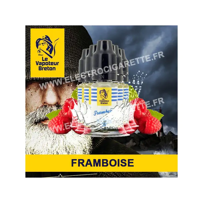 Pack de 5 x Framboise - L'Authentic - Le Vapoteur Breton - 10 ml