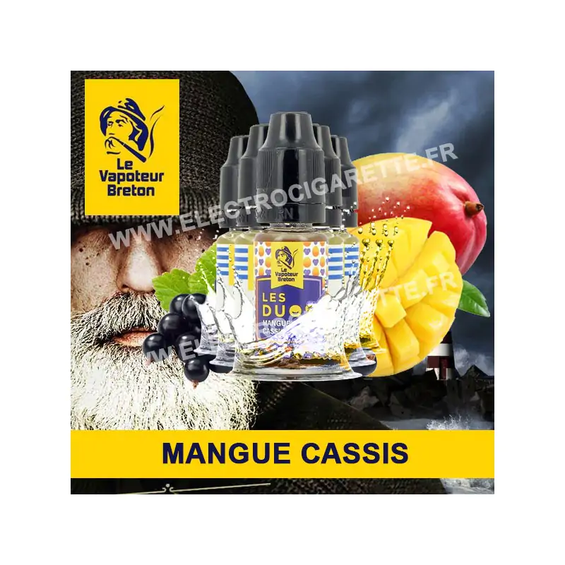 Pack de 5 x Mangue Cassis - Les Duos - Le Vapoteur Breton - 10 ml