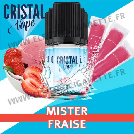 Pack de 5 x Mister Fraise - Cristal Vapes - 10ml
