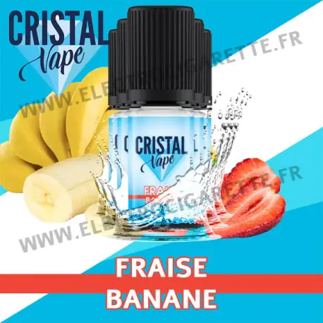 Pack de 5 x Fraise Banane - Cristal Vapes - 10ml