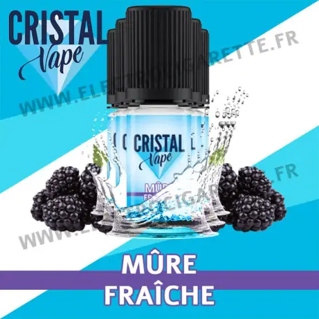 Pack de 5 x Mûre Fraîche - Cristal Vapes - 10ml