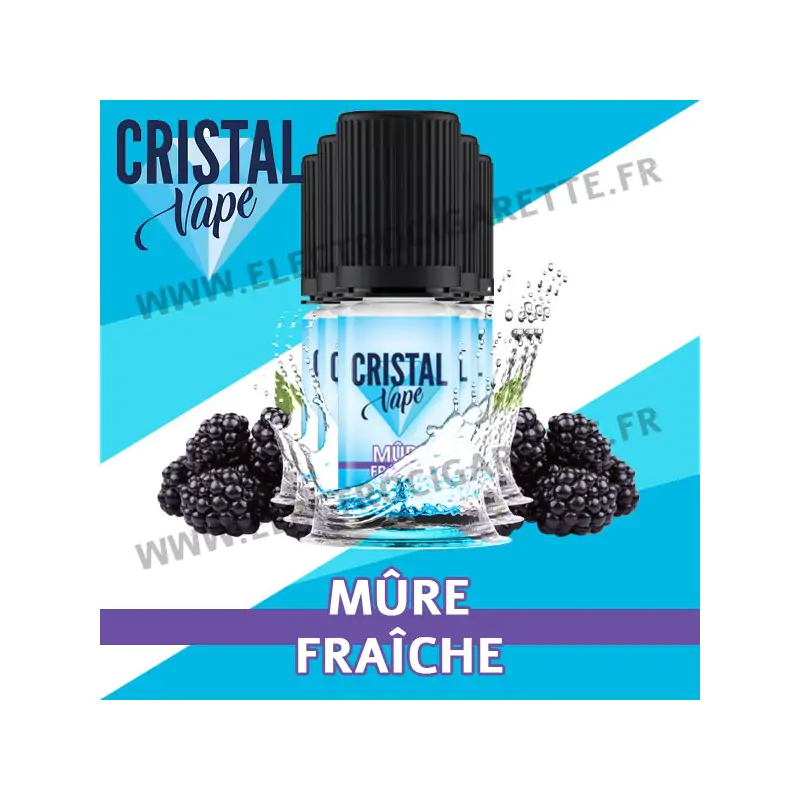 Pack de 5 x Mûre Fraîche - Cristal Vapes - 10ml