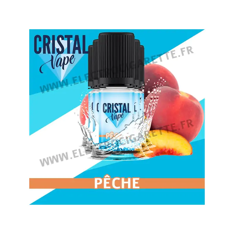 Pack de 5 x Pêche - Cristal Vapes - 10ml