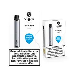 Batterie ePod COULEURS avec 1 x cable USB - Vuse (ex Vype) - Silver