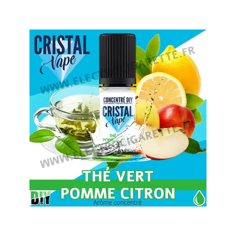 Thé vert Pomme Citron - Arôme concentré - Cristal Vapes - 10ml - DiY