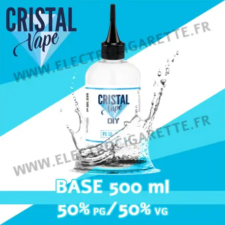 Base - Cristal Vape - 500 ml - 50% PG / 50% VG