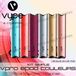 Batterie ePod COULEURS avec 1 x cable USB - Vuse (ex Vype)