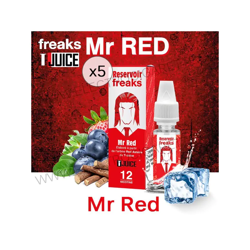 Pack de 5 x Mr Red - Réservoir Freaks - 5x10 ml