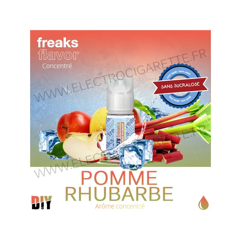 Pomme Rhubarbe - Freezy Freaks - 30 ml - Arôme concentré DiY - Sans sucralose