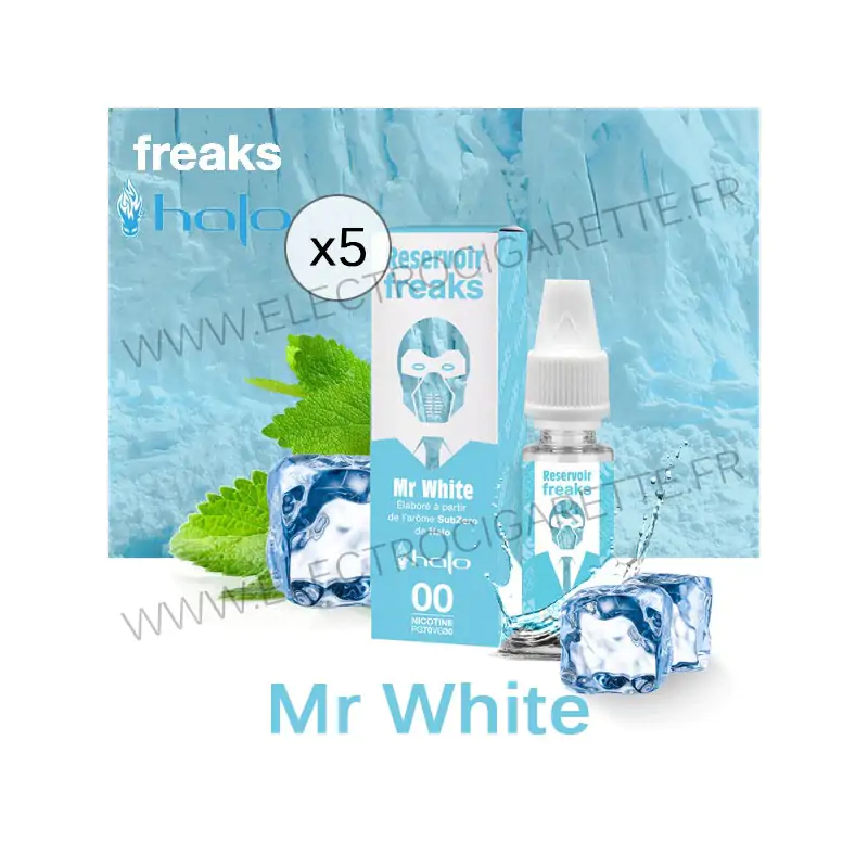 Pack de 5 x Mr White - Réservoir Freaks - 10 ml
