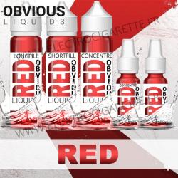 Red - Obvious Liquids - 10ml - DiY 10 et 60ml - Shortfill 50ml - Longfill 50ml