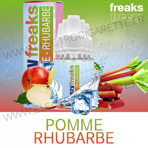 Pack de 5 x Pomme Rhubarbe - Freezy Freaks - 10 ml