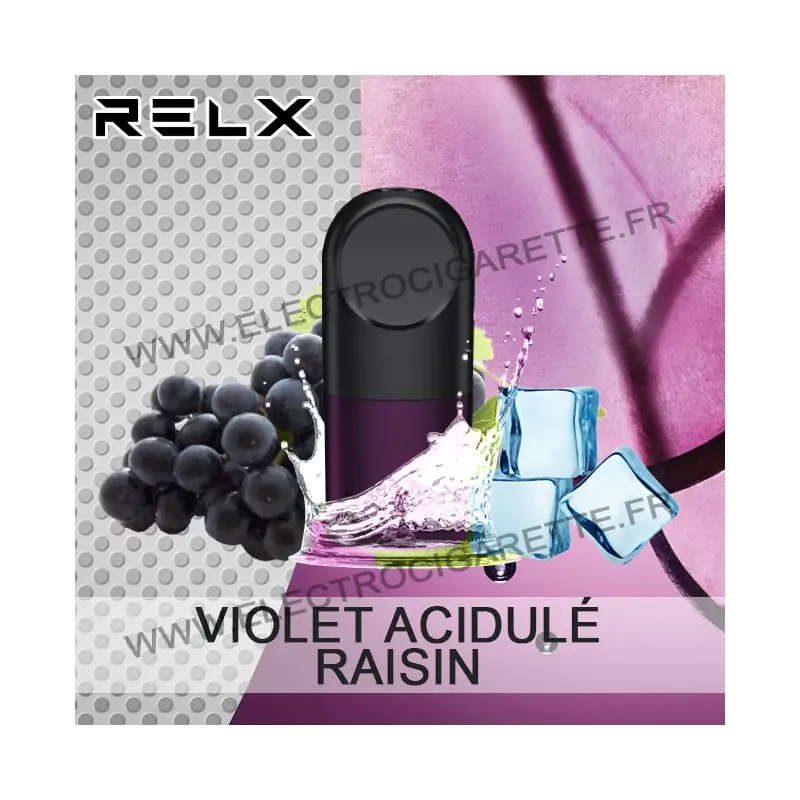 Cartouche Pod Pré-remplis - Violet Acidulé - Raisin - Relx