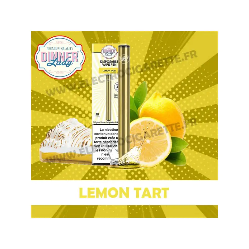 Lemon Tart - Dinner Lady - Vape Pen - Cigarette jetable