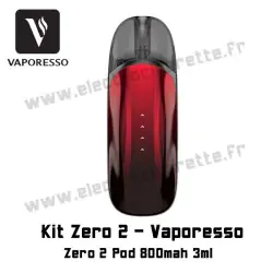 Kit Zero 2 Pod - 800mah - 3ml - Vaporesso - Couleur rouge noir