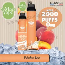 Pêche Ice - Ma mega vape - Vape Pen - Cigarette jetable - Sans Nicotine