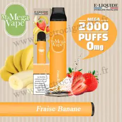 Fraise Banane - Ma mega vape - Vape Pen - Cigarette jetable
