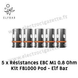 Pack de 5 résistances EBC M1 - 0.8ohm - Elf Bar